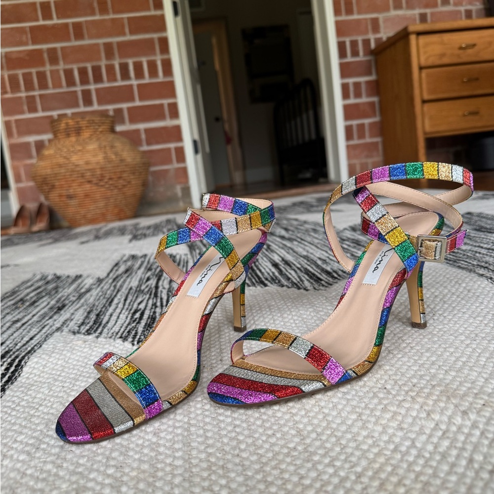 Nina Rainbow Strappy Heels